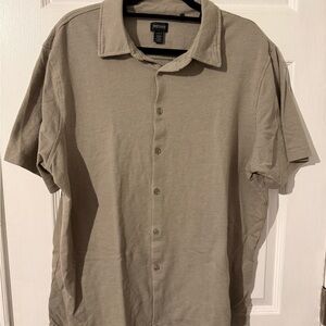Buffalo David Bitton Men's Taupe Button Down Shirt
